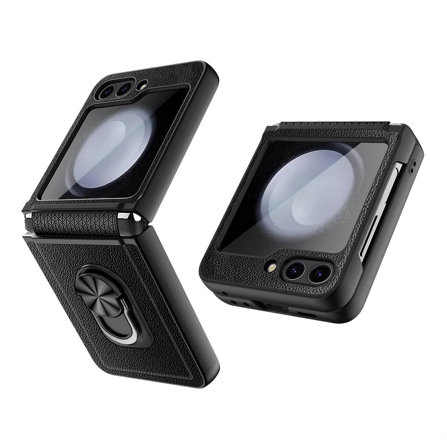 For Samsung Galaxy Z Flip5 5G Case Ring Kickstand Hard PC Phone Protector For Samsung Galaxy Z Flip5 5G Case Ring Kickstand Hard PC Phone Protector